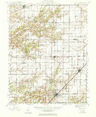 Kinmundy Illinois Historical topographic map, 1:62500 scale, 15 X 15 Minute, Year 1945