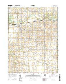 Kirkland Illinois Current topographic map, 1:24000 scale, 7.5 X 7.5 Minute, Year 2015