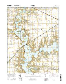 Kirksville Illinois Current topographic map, 1:24000 scale, 7.5 X 7.5 Minute, Year 2015