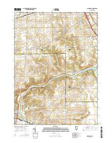 Kishwaukee Illinois Current topographic map, 1:24000 scale, 7.5 X 7.5 Minute, Year 2015