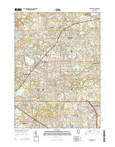 Lake Zurich Illinois Current topographic map, 1:24000 scale, 7.5 X 7.5 Minute, Year 2015