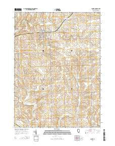 Lanark Illinois Current topographic map, 1:24000 scale, 7.5 X 7.5 Minute, Year 2015