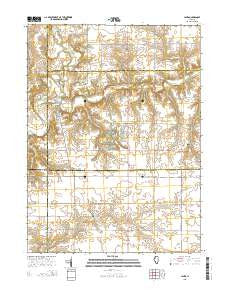 Laura Illinois Current topographic map, 1:24000 scale, 7.5 X 7.5 Minute, Year 2015