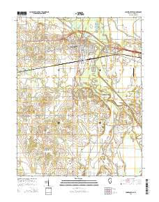 Lawrenceville Illinois Current topographic map, 1:24000 scale, 7.5 X 7.5 Minute, Year 2015