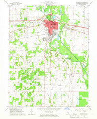 Lawrenceville Illinois Historical topographic map, 1:24000 scale, 7.5 X 7.5 Minute, Year 1965