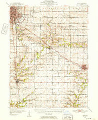 Le Roy Illinois Historical topographic map, 1:62500 scale, 15 X 15 Minute, Year 1951