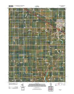 Le Roy Illinois Historical topographic map, 1:24000 scale, 7.5 X 7.5 Minute, Year 2012