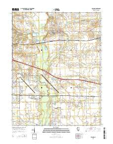 Lebanon Illinois Current topographic map, 1:24000 scale, 7.5 X 7.5 Minute, Year 2015