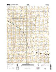 Lee Illinois Current topographic map, 1:24000 scale, 7.5 X 7.5 Minute, Year 2015