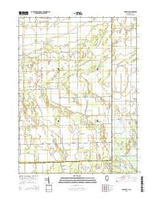 Leesville Illinois Current topographic map, 1:24000 scale, 7.5 X 7.5 Minute, Year 2015