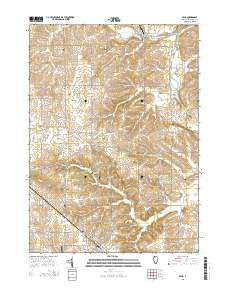 Lena Illinois Current topographic map, 1:24000 scale, 7.5 X 7.5 Minute, Year 2015