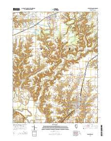 Lewistown Illinois Current topographic map, 1:24000 scale, 7.5 X 7.5 Minute, Year 2015