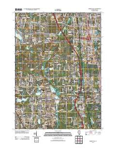 Libertyville Illinois Historical topographic map, 1:24000 scale, 7.5 X 7.5 Minute, Year 2012