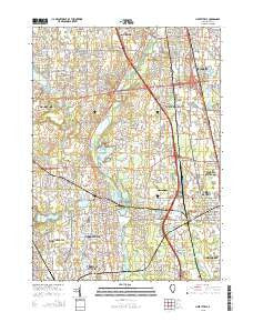 Libertyville Illinois Current topographic map, 1:24000 scale, 7.5 X 7.5 Minute, Year 2015