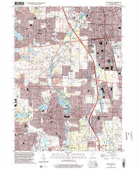 Libertyville Illinois Historical topographic map, 1:24000 scale, 7.5 X 7.5 Minute, Year 1998