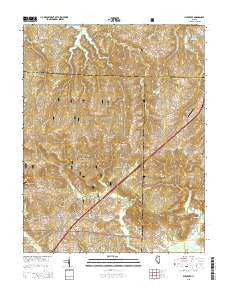 Lick Creek Illinois Current topographic map, 1:24000 scale, 7.5 X 7.5 Minute, Year 2015