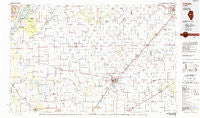 Lincoln Illinois Historical topographic map, 1:100000 scale, 30 X 60 Minute, Year 1985