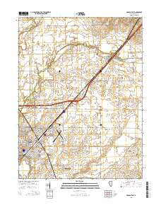 Lincoln East Illinois Current topographic map, 1:24000 scale, 7.5 X 7.5 Minute, Year 2015