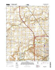 Lincoln West Illinois Current topographic map, 1:24000 scale, 7.5 X 7.5 Minute, Year 2015