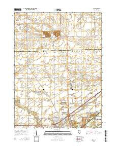 Lisbon Illinois Current topographic map, 1:24000 scale, 7.5 X 7.5 Minute, Year 2015