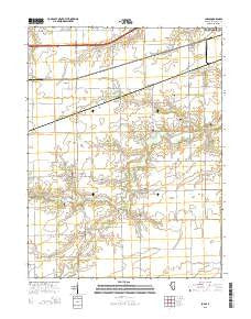 Loami Illinois Current topographic map, 1:24000 scale, 7.5 X 7.5 Minute, Year 2015