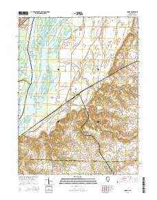 Lomax Illinois Current topographic map, 1:24000 scale, 7.5 X 7.5 Minute, Year 2015