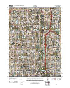 Lombard Illinois Historical topographic map, 1:24000 scale, 7.5 X 7.5 Minute, Year 2012