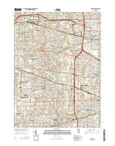Lombard Illinois Current topographic map, 1:24000 scale, 7.5 X 7.5 Minute, Year 2015