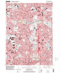 Lombard Illinois Historical topographic map, 1:24000 scale, 7.5 X 7.5 Minute, Year 1998