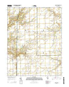 Loogootee Illinois Current topographic map, 1:24000 scale, 7.5 X 7.5 Minute, Year 2015