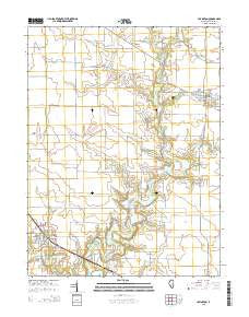 Lovington Illinois Current topographic map, 1:24000 scale, 7.5 X 7.5 Minute, Year 2015