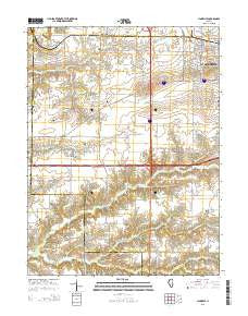 Lynnville Illinois Current topographic map, 1:24000 scale, 7.5 X 7.5 Minute, Year 2015