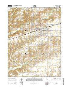 Macomb Illinois Current topographic map, 1:24000 scale, 7.5 X 7.5 Minute, Year 2015