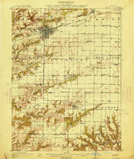 Macomb Illinois Historical topographic map, 1:62500 scale, 15 X 15 Minute, Year 1914