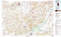 Macomb Illinois Historical topographic map, 1:100000 scale, 30 X 60 Minute, Year 1989