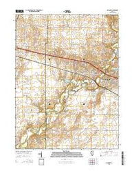 Mahomet Illinois Current topographic map, 1:24000 scale, 7.5 X 7.5 Minute, Year 2015