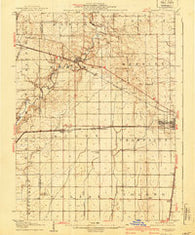 Mahomet Illinois Historical topographic map, 1:62500 scale, 15 X 15 Minute, Year 1907