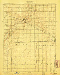 Mahomet Illinois Historical topographic map, 1:62500 scale, 15 X 15 Minute, Year 1907