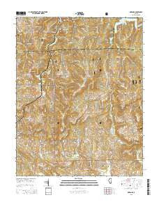 Makanda Illinois Current topographic map, 1:24000 scale, 7.5 X 7.5 Minute, Year 2015