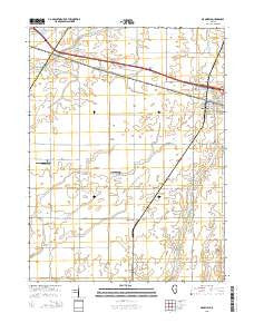 Mansfield Illinois Current topographic map, 1:24000 scale, 7.5 X 7.5 Minute, Year 2015