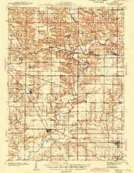 Maquon Illinois Historical topographic map, 1:62500 scale, 15 X 15 Minute, Year 1943