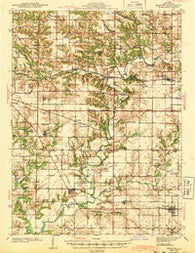 Maquon Illinois Historical topographic map, 1:62500 scale, 15 X 15 Minute, Year 1943