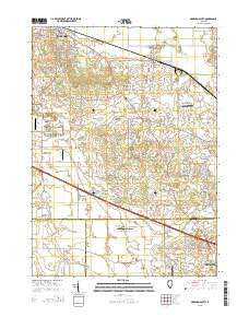 Marengo South Illinois Current topographic map, 1:24000 scale, 7.5 X 7.5 Minute, Year 2015