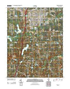 Marion Illinois Historical topographic map, 1:24000 scale, 7.5 X 7.5 Minute, Year 2012