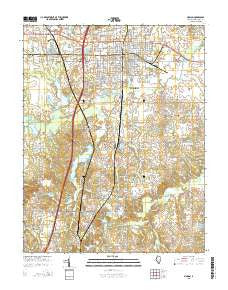 Marion Illinois Current topographic map, 1:24000 scale, 7.5 X 7.5 Minute, Year 2015