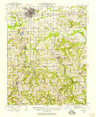 Marion Illinois Historical topographic map, 1:62500 scale, 15 X 15 Minute, Year 1940