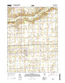 Maroa Illinois Current topographic map, 1:24000 scale, 7.5 X 7.5 Minute, Year 2015
