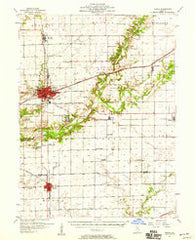 Maroa Illinois Historical topographic map, 1:62500 scale, 15 X 15 Minute, Year 1957