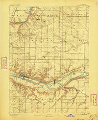 Marseilles Illinois Historical topographic map, 1:62500 scale, 15 X 15 Minute, Year 1892