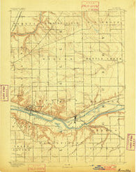 Marseilles Illinois Historical topographic map, 1:62500 scale, 15 X 15 Minute, Year 1892